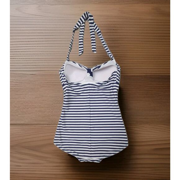 Boden Rhodes Stripe One Piece Hatler Swimsuit Size US 8 NOWT - Picture 3 of 6